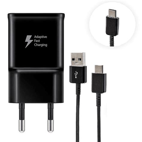 SAMSUNG HIŠNI POLNILEC EP TA20 z kablom USB Type C DG950 črn Bulk