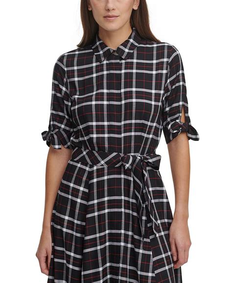 Calvin Klein Plaid Shirtdress Macys