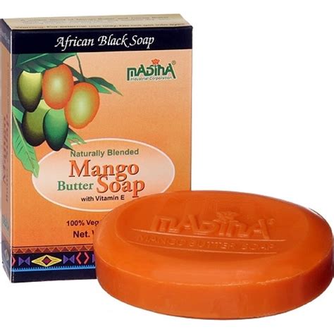 Madina Mango Butter And Vitamin E African Black Soap 2 Pack Orange 3