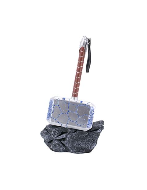 Marteau non officiel Marvel Mjolnir de Thor en résine avec socle en