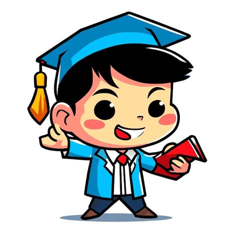 Premium Vector Academic Accomplishment Cute Graduation Cartoon Scene