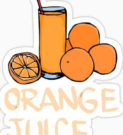 Orange Juice Stickers Redbubble