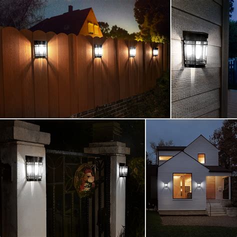 Aulanto Solar Fence Lights Bright 8 Pack Waterproof Fence Solar Lights