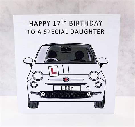 Personalised Th Birthday Card Fiat L Plates