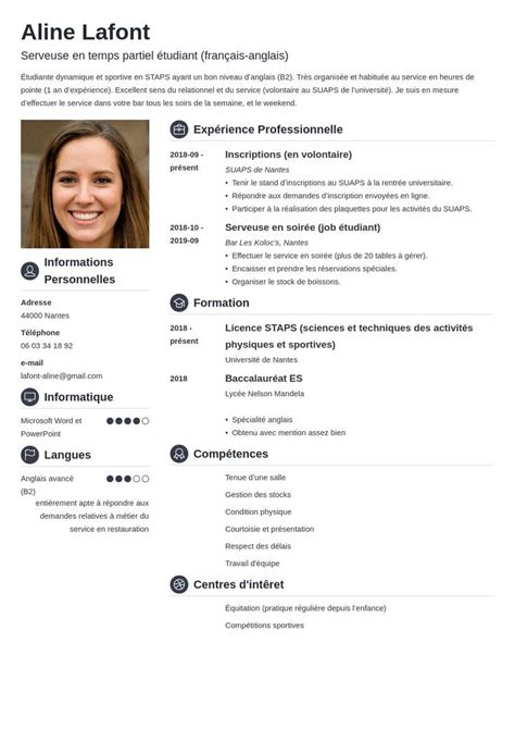 Blog Cv Serveuse Modele Crisp Cv Serveuse Exemple Cv Serveur