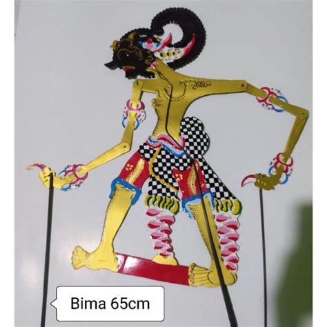 Wayang Bima Werkudara Bratasena Wayang Kulit Kertas 75 Cm Lazada