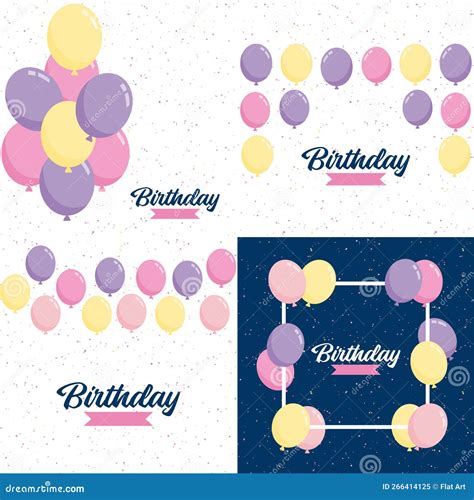 Happy Birthday In A Playful Bubbly Font With A Background Of Balloons