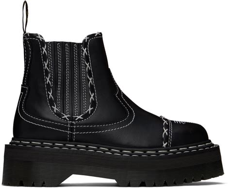 Black 2976 Gothic Americana Platform Boots By Dr Martens On Sale