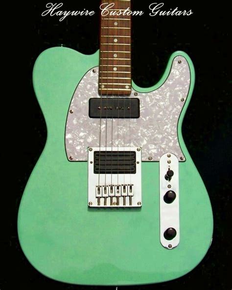 Haywire Custom Shop Surf Green Telecaster With A P 90 In The Neck Position And A Quad Blade