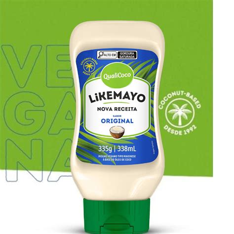 Likemayo Molho Vegano Tipo Maionese Base De Leo De Coco Qualicoco