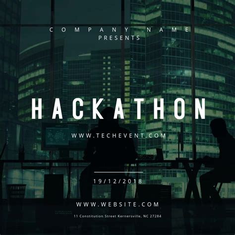 Plantilla De Hackathon Evento Motion Poster Postermywall