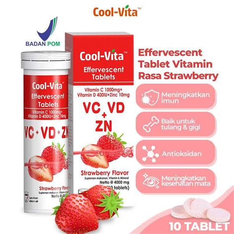 Promo Coolvita Vitamin C Mg Vitamin D Zinc Effervescent Tablets