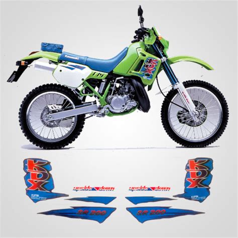 Kawasaki Kdx Sr 200 1991 Protech Graphics Stickers