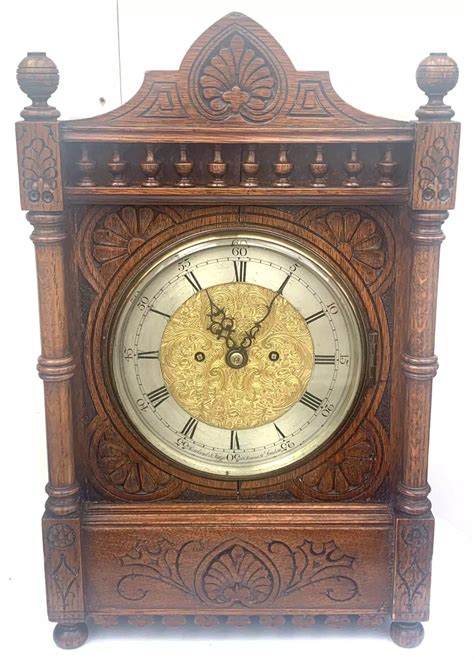 English Twin Fusee Bracket Clock Regent Street London 8 Day Double