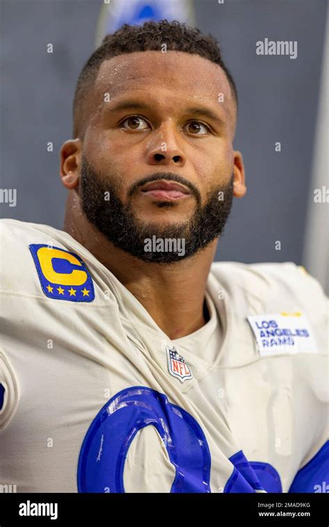 Defensive Tackle 99 Aaron Donald Of The Los Angeles Rams Against The