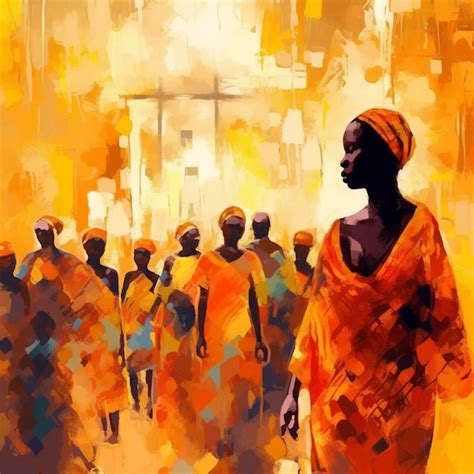 Premium Ai Image Abstract Painting Concept Colorful Art Of An African People African Culture