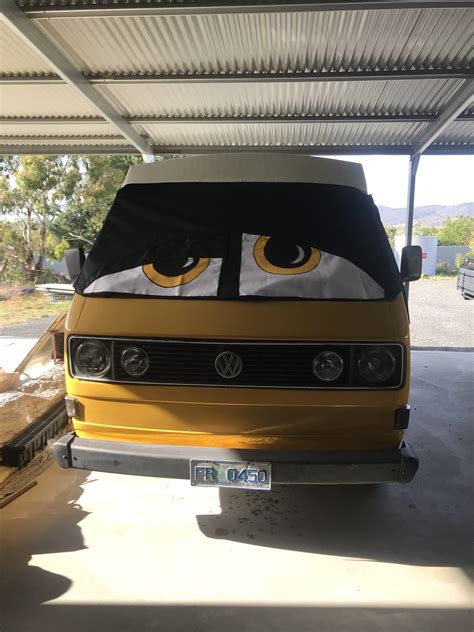 Vw Screen Cover With Eyes Blackout Elsie Eyes Fits T25 Vanagon Kent Dubs Ltd