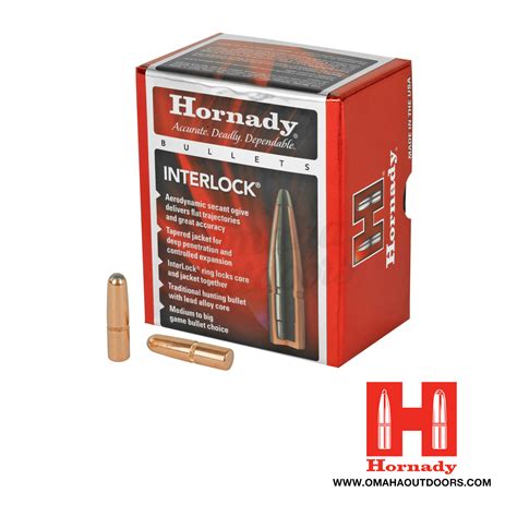 Hornady Interlock Caliber Bullets Grain Box Omaha