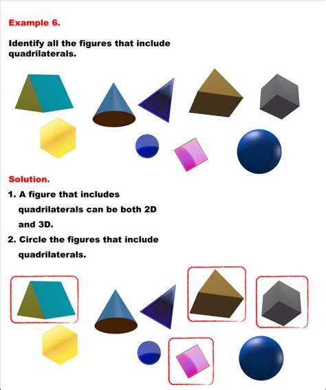 Math Example Geometric Shapes Identifying 2d 3d Shapes Example 6 Media4math