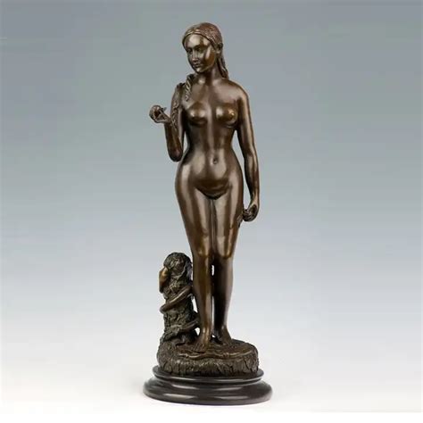 Escultura de mujer desnuda de tamaño real estatua femenina de bronce