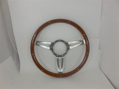 15 Stainless Steering Wheel W 9 Holes Real Wood Racing Power Company