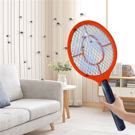 Swsusn Electric Fly Swatter Handheld Bug Zapper Racket For Indoor Outdoor Powerfull 1500 Volt