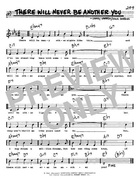 There Will Never Be Another You Sheet Music Direct