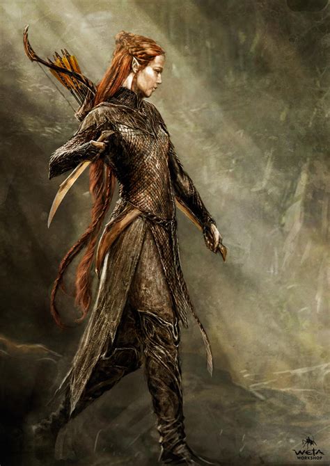 Tauriel Concept Art By Weta Rarmoredwomen