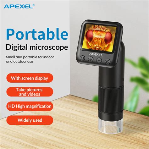 APEXEL Mikroskop Portable Digital IPS HD Screen Rechargeable 700mAh