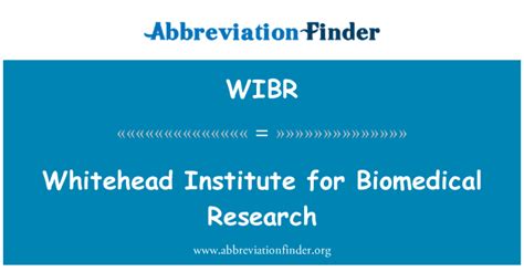 Wibr Definición Instituto Whitehead De Investigación Biomédica