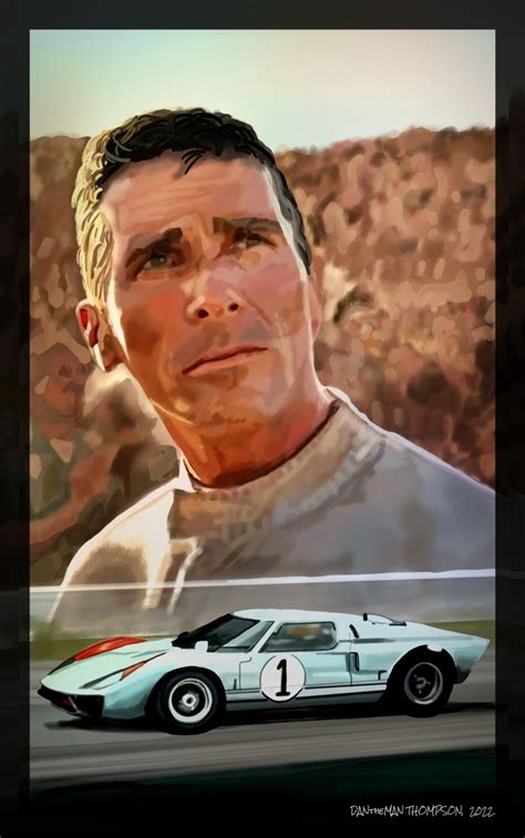 Dantheman607 Illustration • Christian Bale As Ken Miles Ford Gt40 Mk