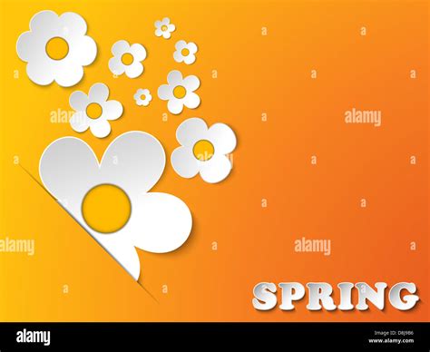 Vector Beautiful Spring White Flowers Background Stock Photo Alamy