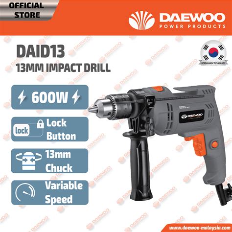 Daewoo 13mm Electric Impact Drill Daid13 Shopee Malaysia