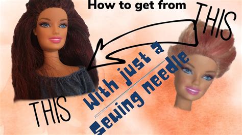 How To Reroot Dolls Hair With A Sewing Needle Youtube