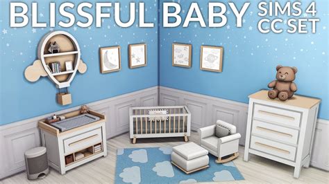 Sims 4 BLISSFUL BABY NURSERY SET For Infants Sims 4 CC By Kate