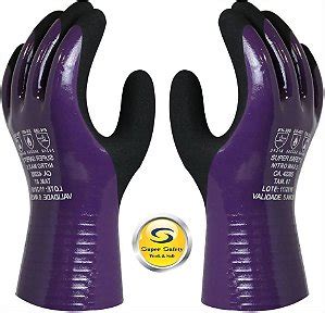 Luva Nitrílica Super Glove Max CA43407 Super Safety Original EPI