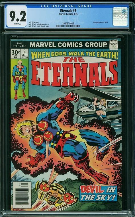 The Eternals 3 1976 CGC 9 2 NM Comic Books Bronze Age Marvel