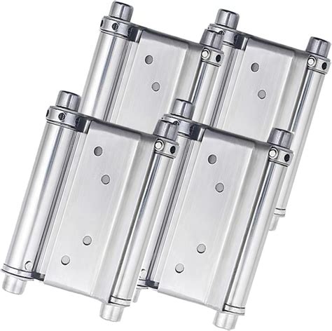 3 Inch Stainless Steel Double Action Spring Door Hinge For Saloon Cafe Door Shop Swing Silver