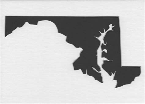 Maryland State Stencil Made From 4 Ply Mat Board Choose A Size From 5x7