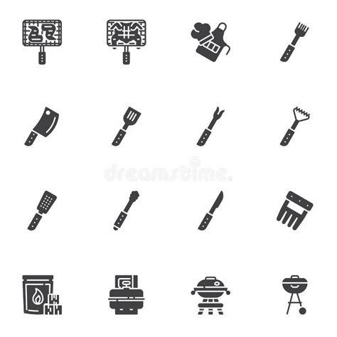 Conjunto De Iconos Vectoriales De Herramientas Bbq Ilustración del