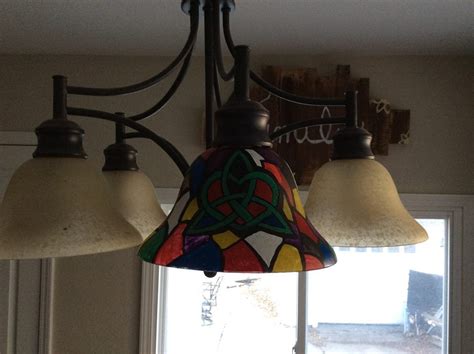 Faux Stained Glass Globe Lamps