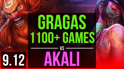 Gragas Vs Akali Top 4 Early Solo Kills 1100 Games Kda 713