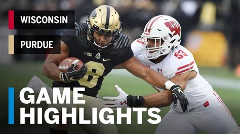 Highlights: Wisconsin at Purdue | Big Ten Football - YouTube