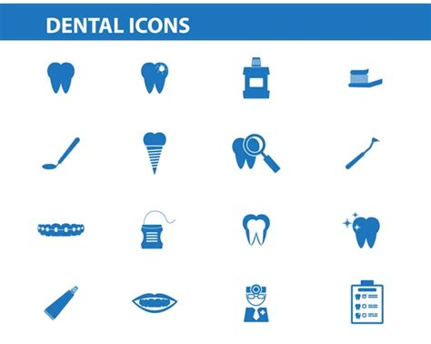 Dental Icon Set Vector Art Stock Images Depositphotos