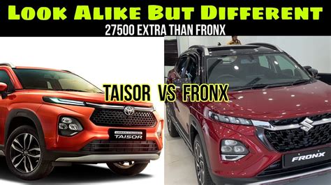 Toyota Taisor Vs Maruti Fronx Which Is Better Know All Details