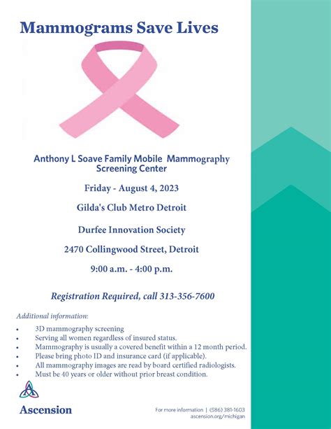 Mobile Mammogram Screening – Ascension - Life Remodeled