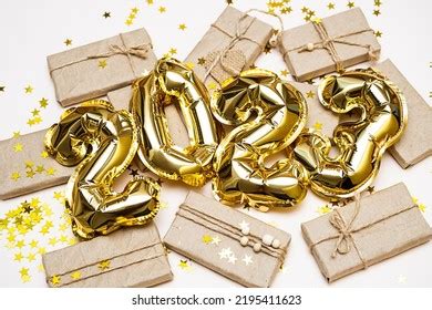 2023 Number Made Foil Golden Balloons Stock Photo 2195411623 | Shutterstock