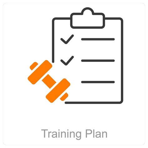 Training Plan And Plan Icon Concept 47125996 Vector Art At Vecteezy