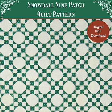 Snowball Quilt Pattern Nine Patch Quilt Pattern PDF Etsy In 2023