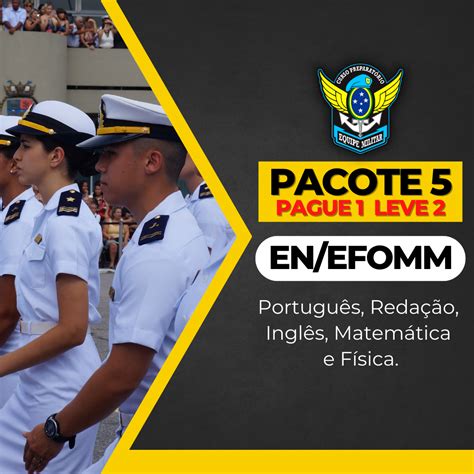 Pacote Marinha Esc Naval E Efomm Equipe Militar